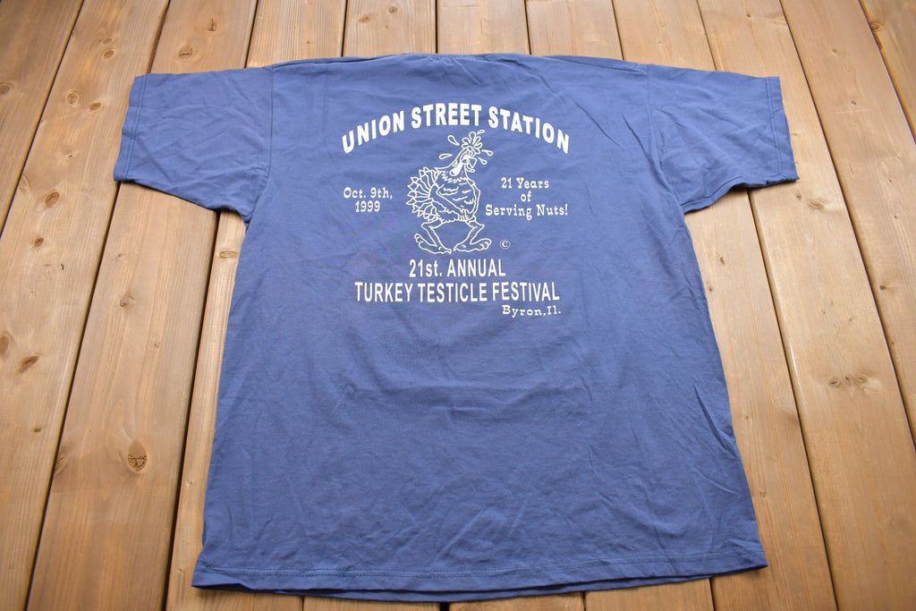 Vintage 1999 Union Street Turkey Festival Graphic T Shirt
