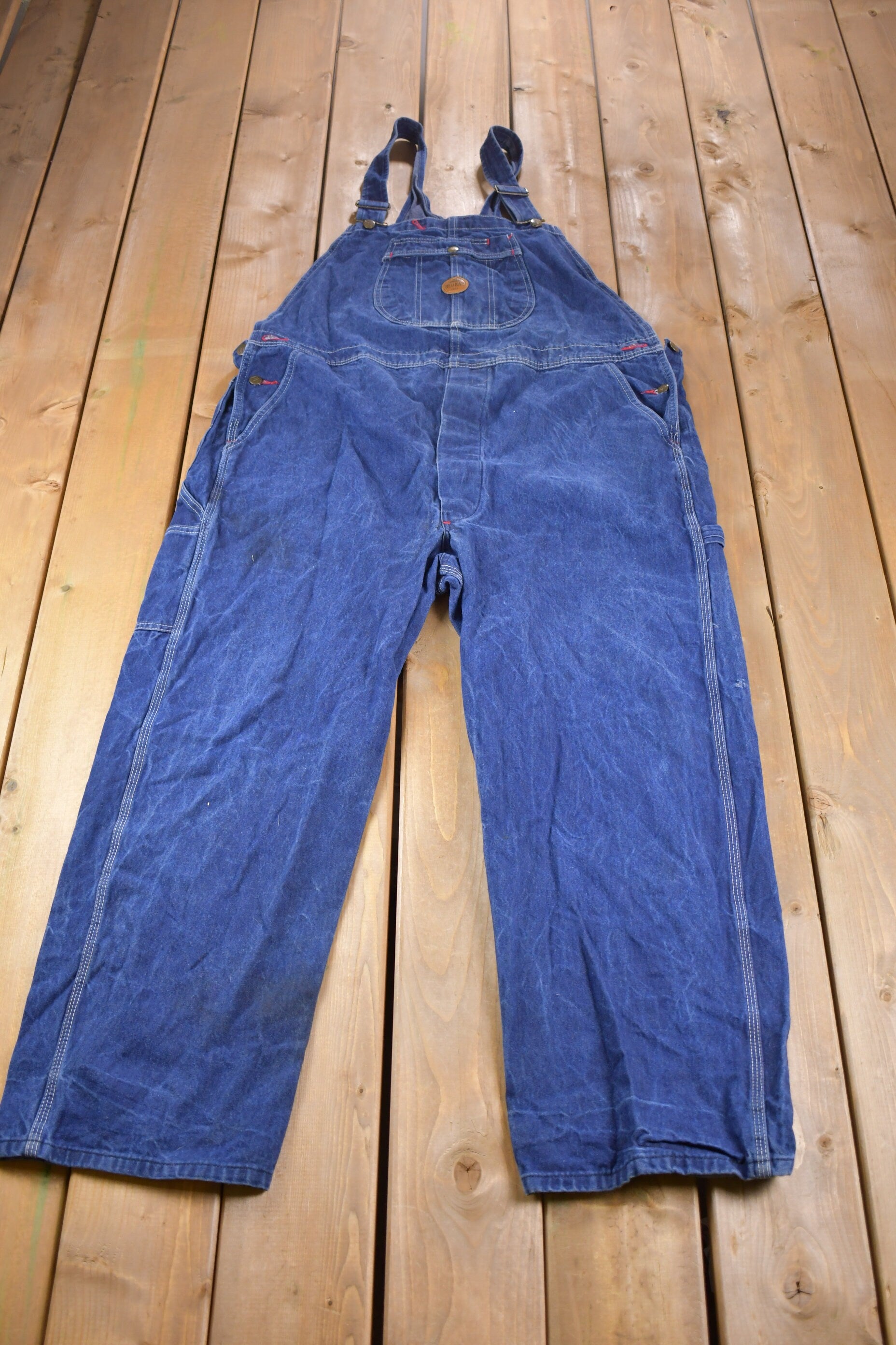 Vintage 1990s Red Kap Denim Jean Overalls Size 44 x 30