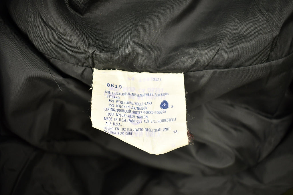 Vintage 1990s Woolrich Plaid Wool Long Trench Coat