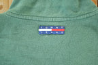 Vintage 1990s Tommy Jeans Souvenir Quarter Zip Crewneck Sweatshirt Made In USA