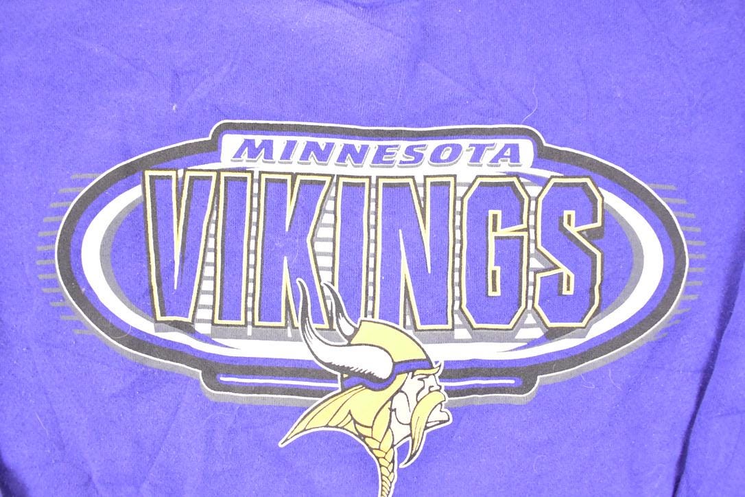 Vintage 1990s Minnesota Vikings NFL Logo Athletic Crewneck Sweatshirt Men's M