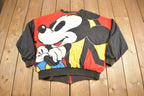 Vintage 1990s Disney Mickey Mouse All Over Print Reversible Jacket