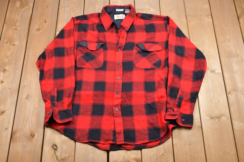 Vintage 1990s South Mountain Lumberjack Plaid Lined Button Up Shirt