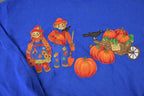 Vintage 1990s Cute Pumpkin Scarecrow Halloween Crewneck Sweater
