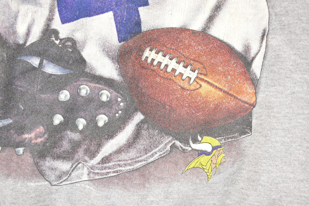 Vintage 1990s Minnesota Vikings Embroidered NFL Crewneck Sweatshirt Men's XL
