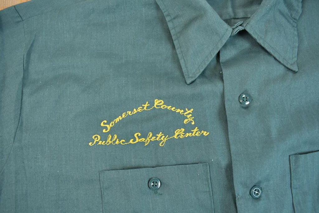 Vintage 1970s Somerset County Chain Stitched Work Shirt