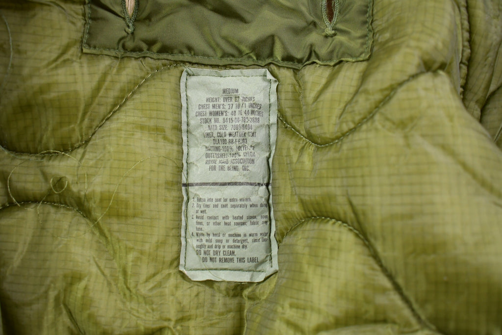 Vintage 1988 Military Jacket Lining