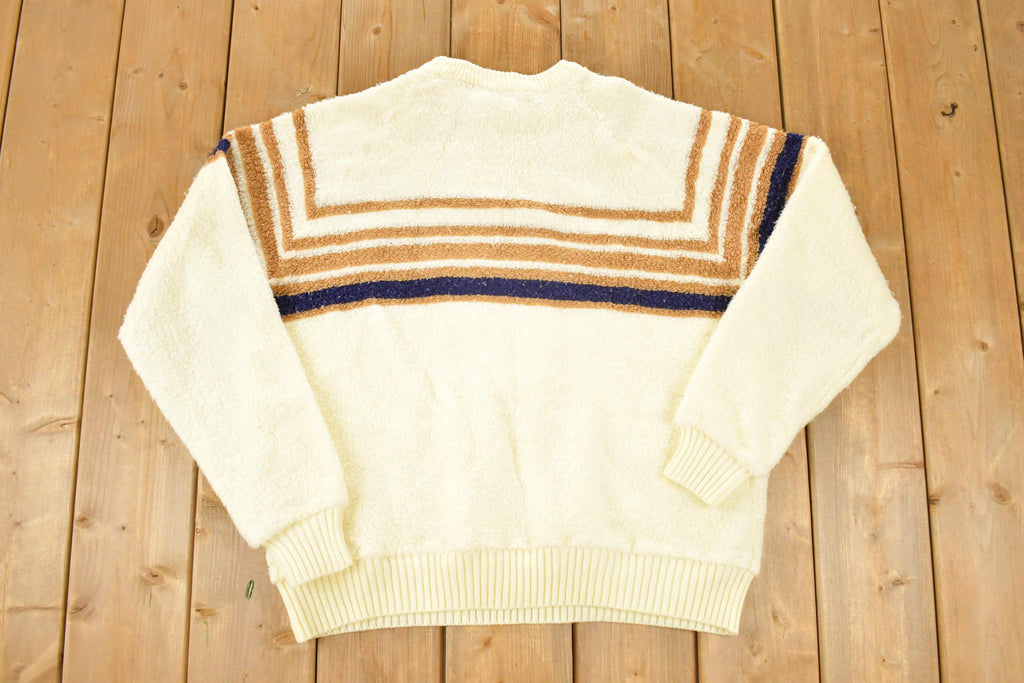 Vintage 1980s 1166 Collection Knit Abstract Pattern Crewneck Sweater Mens L