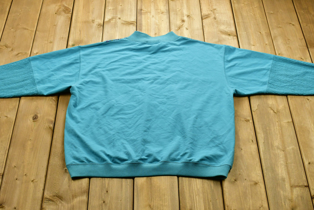 Ethnic Print Quarter Zip Sweatshirt