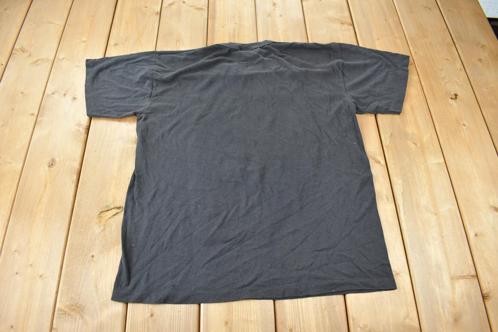 Vintage 1986 Military Skull Graphic Single Stitch T-Shirt Made In USA