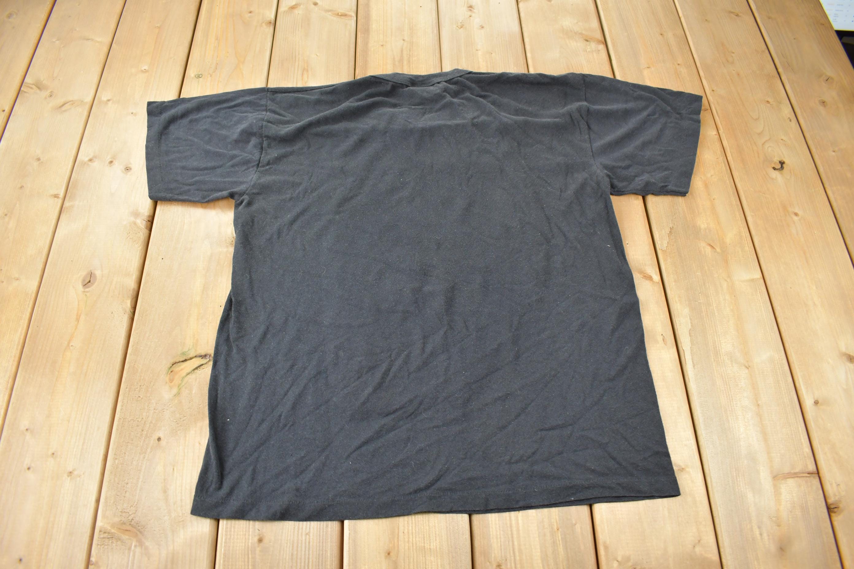 Vintage 1986 Military Skull Graphic Single Stitch T-Shirt Made In USA