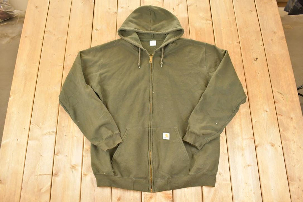 Vintage Y2K Carhartt Full Zip Hooded Sweatshirt Men's XXL