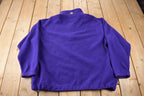 Vintage 1990s Eb Tek Eddie Bauer Purple Quarter Zip Fleece Sweater Size Large