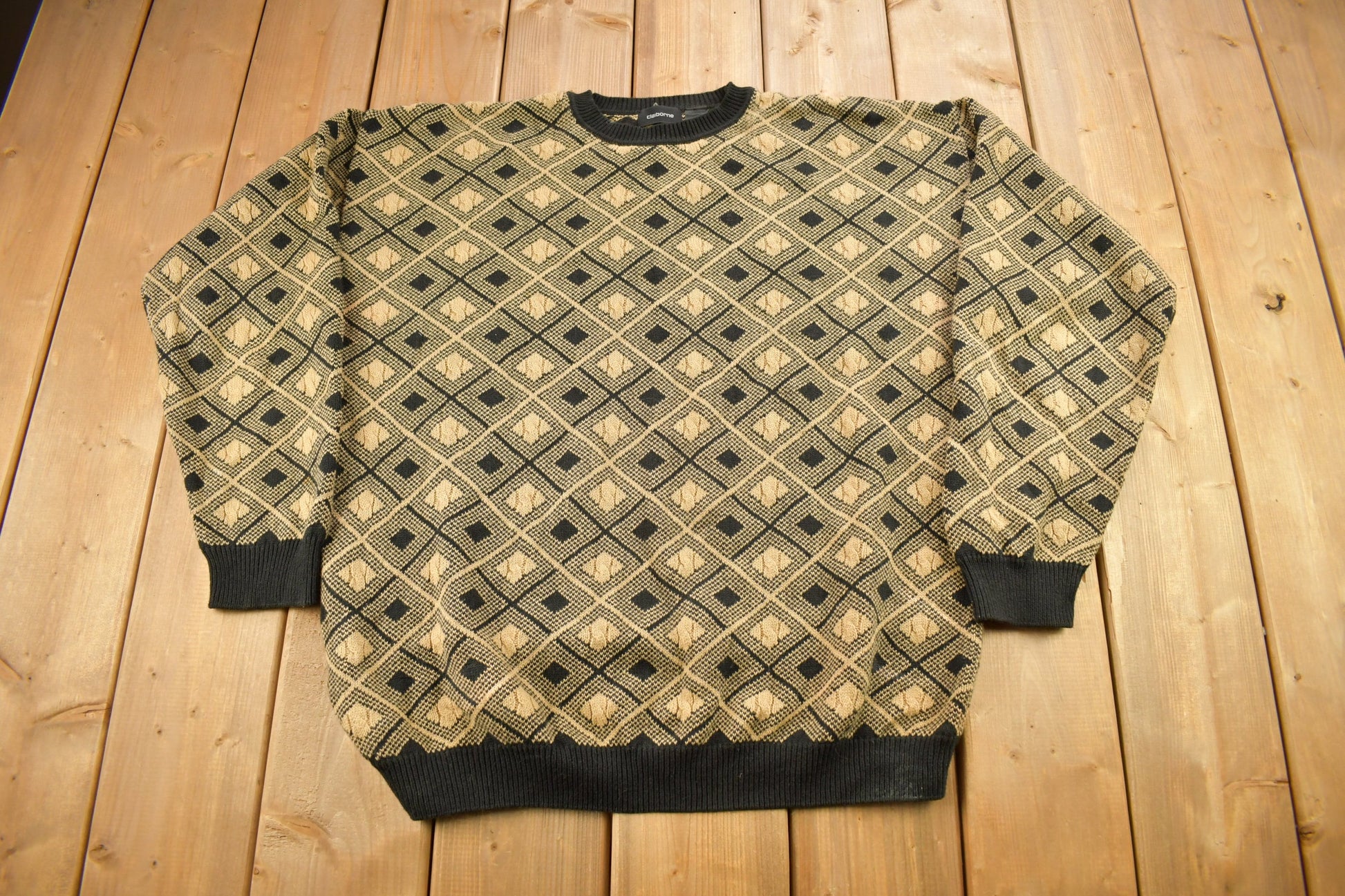 Vintage 1990s Claiborne Knitted Crewneck Sweater