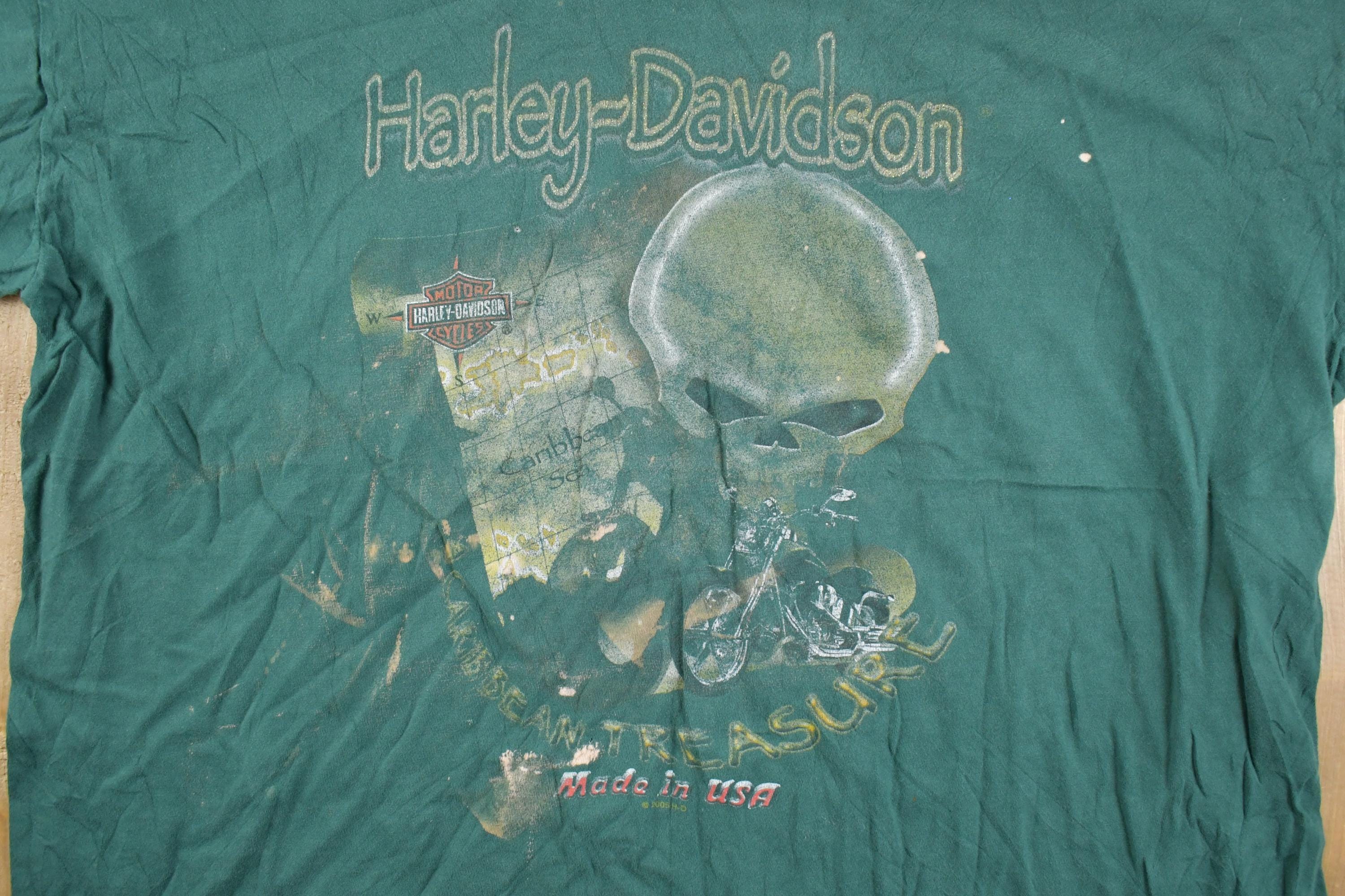 Vintage 1990s Harley Davidson St Thomas Graphic T-Shirt