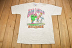 Vintage 1993 "How To Handle Bad Pulls Just Keep your Eye On The Target And Squeeze" Graphic Quarter Zip T Shirt