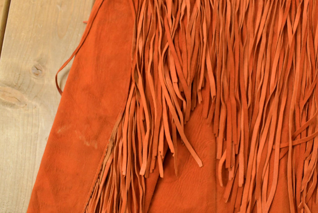 Vintage 1940s Genuine Leather Western Fringe Jacket Women's Medium /