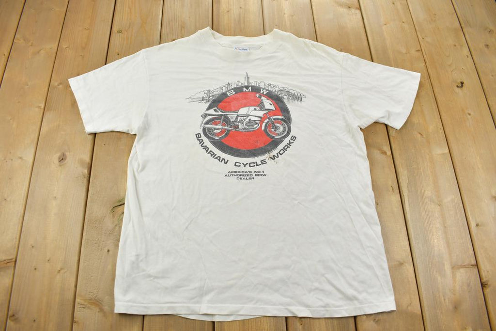 Vintage 1988 BMW Bavarian Cycle Works Graphic T Shirt