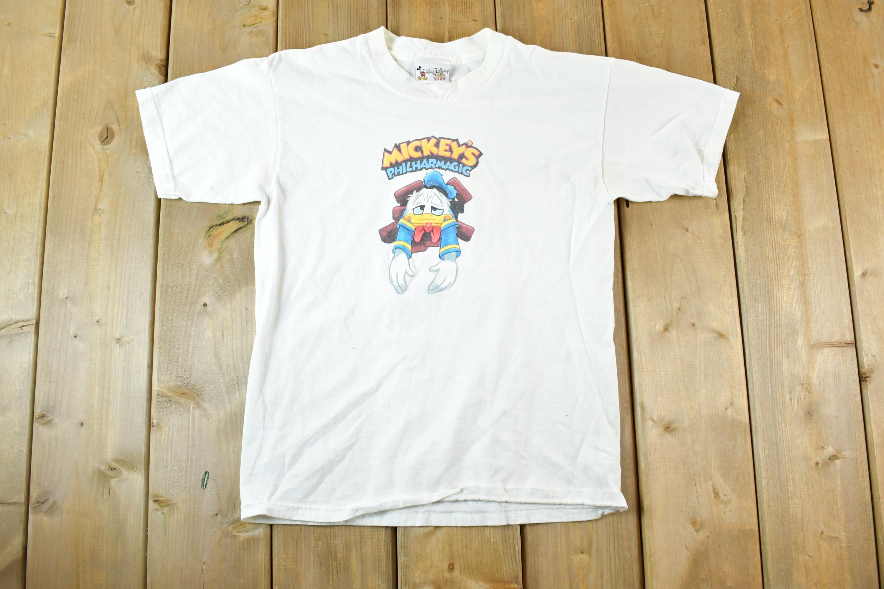 Vintage 1990s Walt Disney World Kid's Mickey's Philharmagic Disney Cartoon Promo T-Shirt Youth S