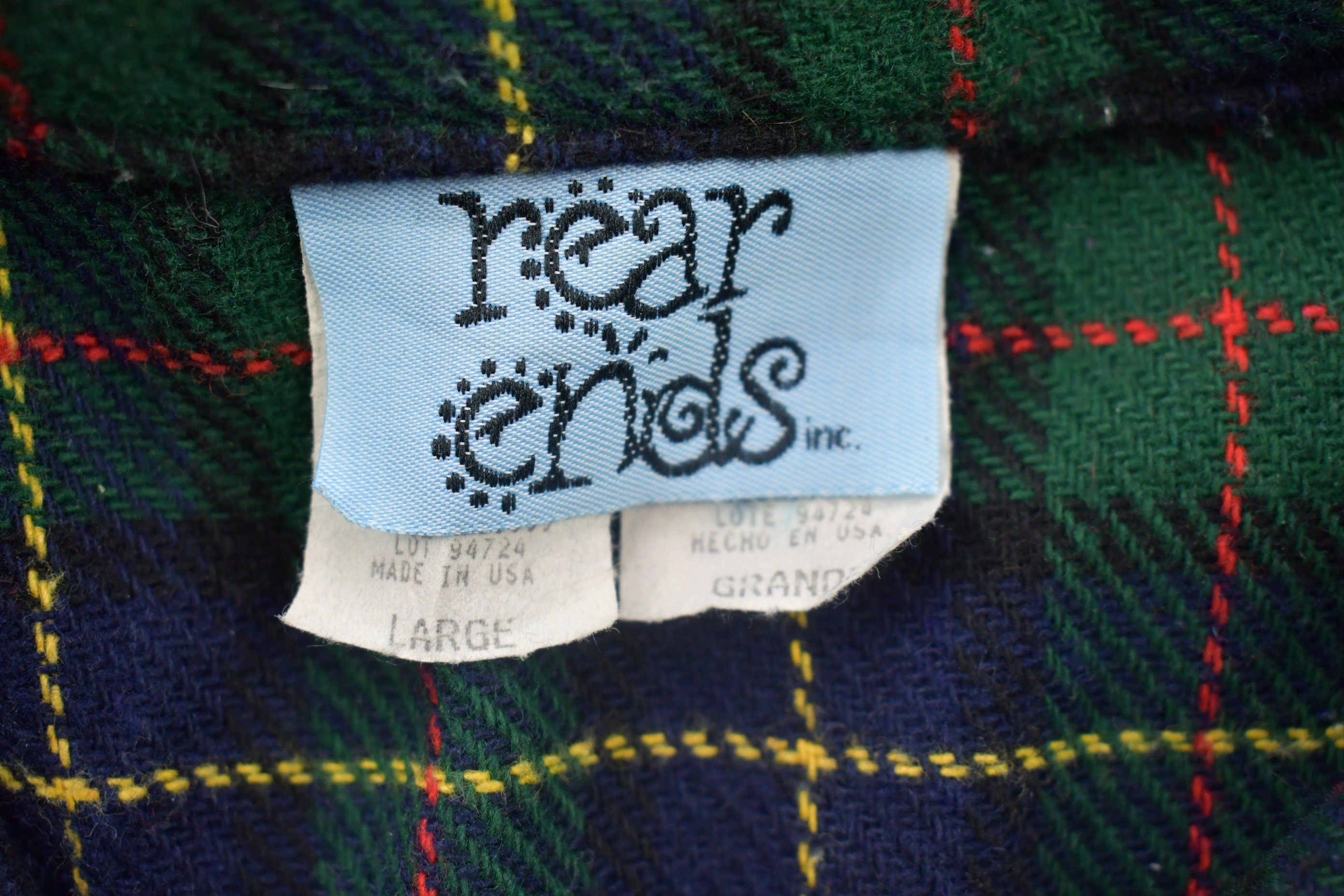 Vintage 1990s Rear Ends Plaid Button Up Women's Shirt