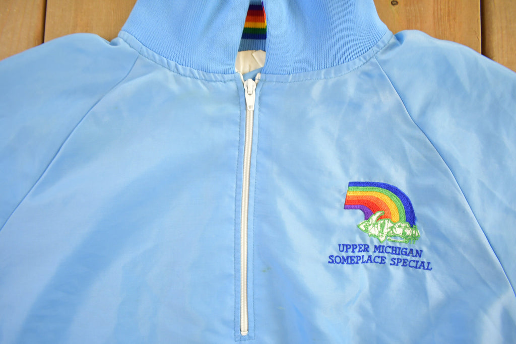 Vintage 1990s Michigan Promo Quarter Zip Bomber Jacket