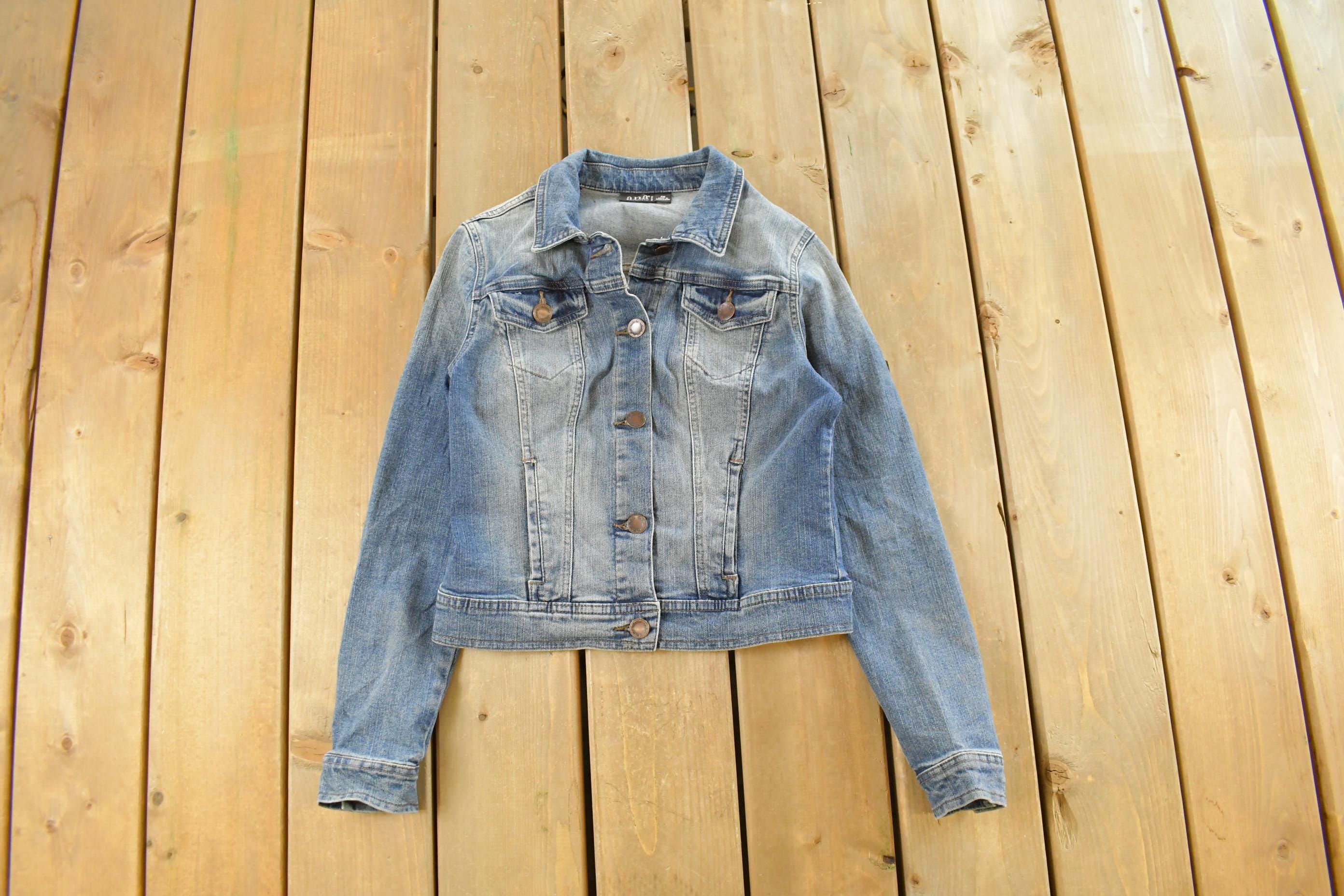 Vintage Y2K Ana A New Approach Denim Trucker Jean Jacket Women's Small