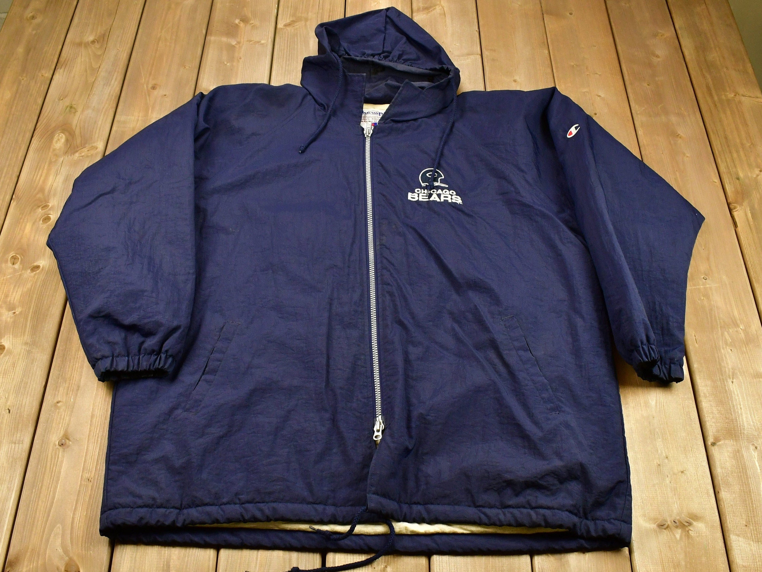 Vintage 1990s Chicago Bears Champion Full Zip Jacket