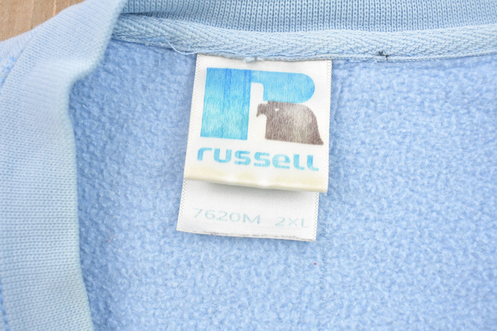 Vintage 1990s Russell Athletic Baby Blue Crewneck Sweatshirt