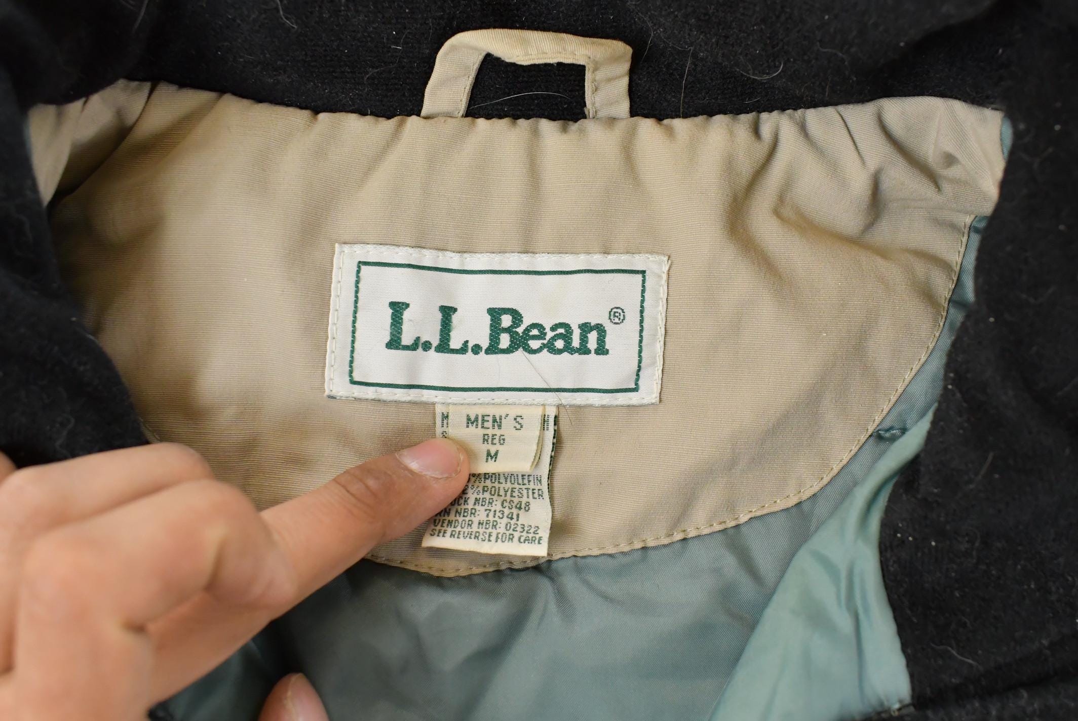 Vintage 1990s L.L. Bean Utility Parka Jacket Men's Medium / Vintage Winter Jacket / Full Zip / Streetwear / 1990s LL Bean / Beige Jacket