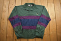 Vintage 1990s Athletic Works Striped Collard Sweatshirt