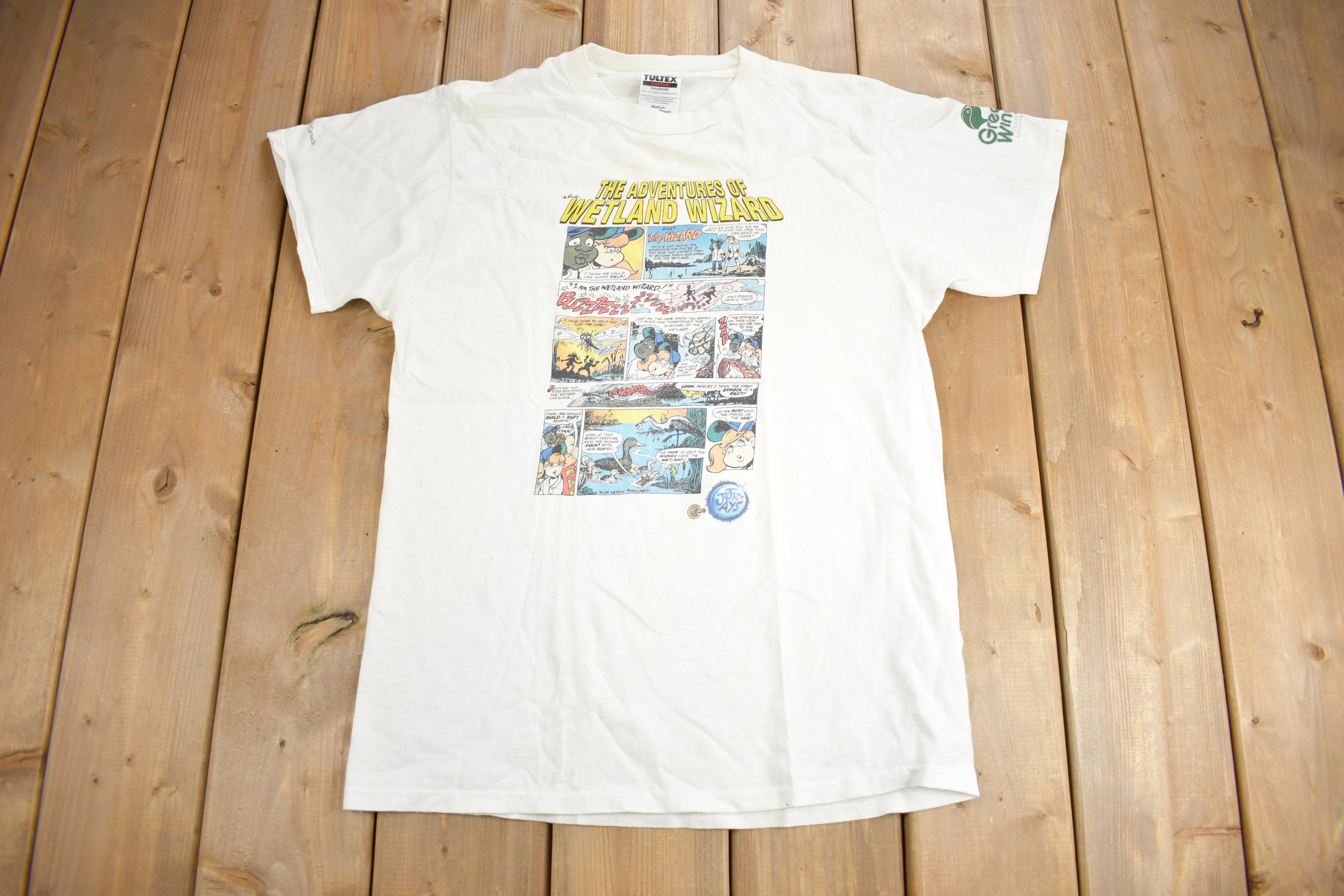 Vintage 1990s The Adventures Of The Wetland Wizard Graphic T Shirt