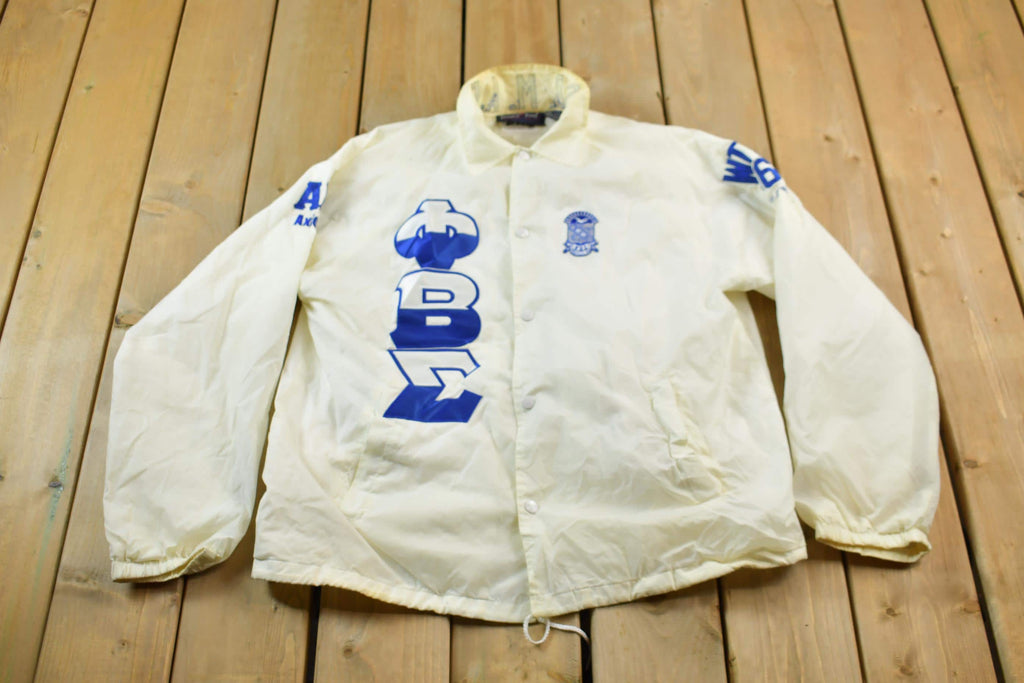 Vintage 1980s Veste Phi Beta Sigma Fraternity Line Jacket
