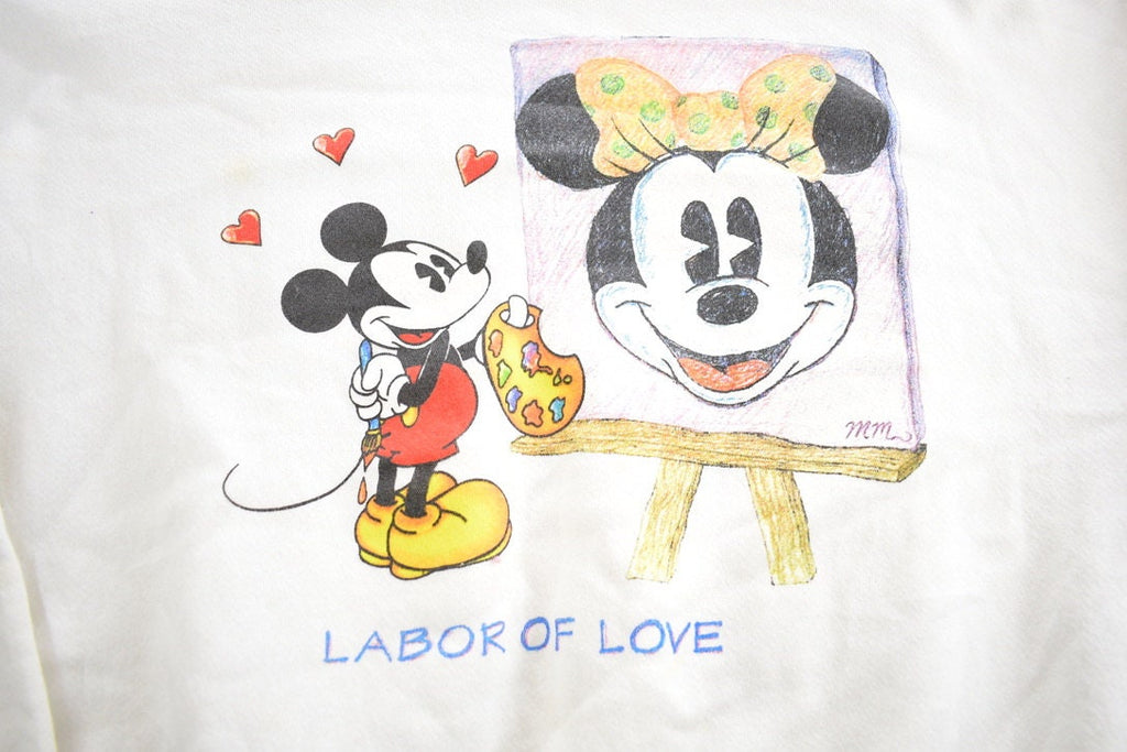 Vintage 1990s Mickey Mouse Labour Of Love Mini Mouse Disney Crewneck