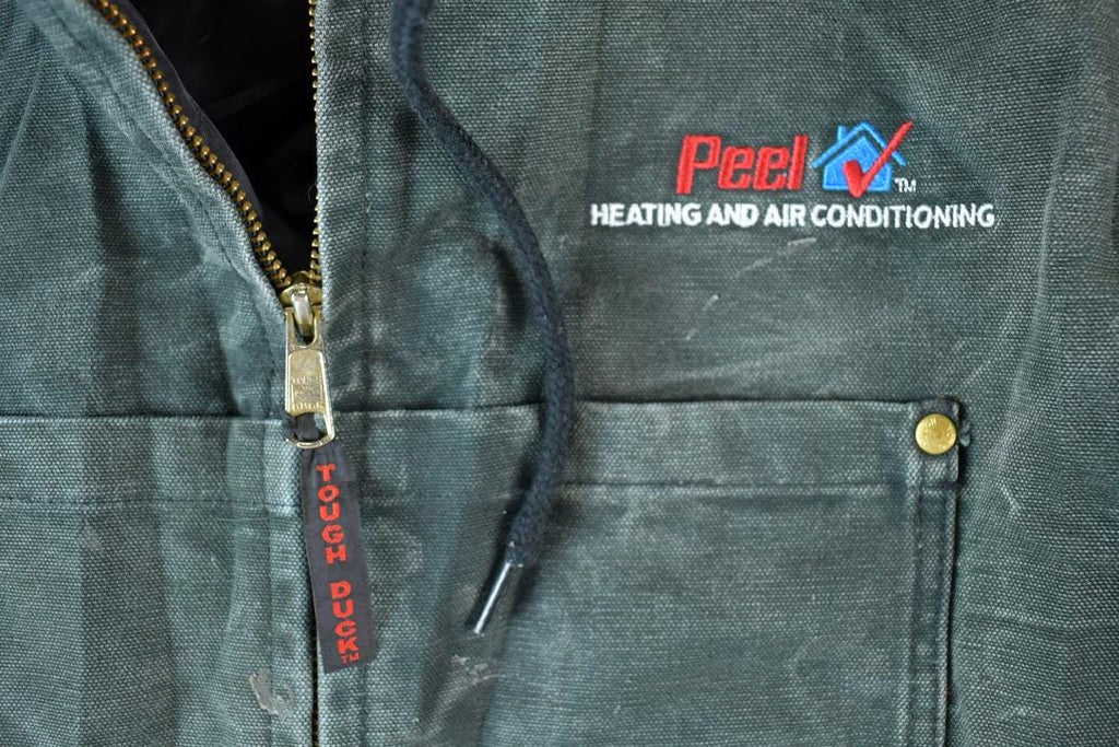 Vintage Y2K Distressed Tough Duck Hooded Jacket Made In USA