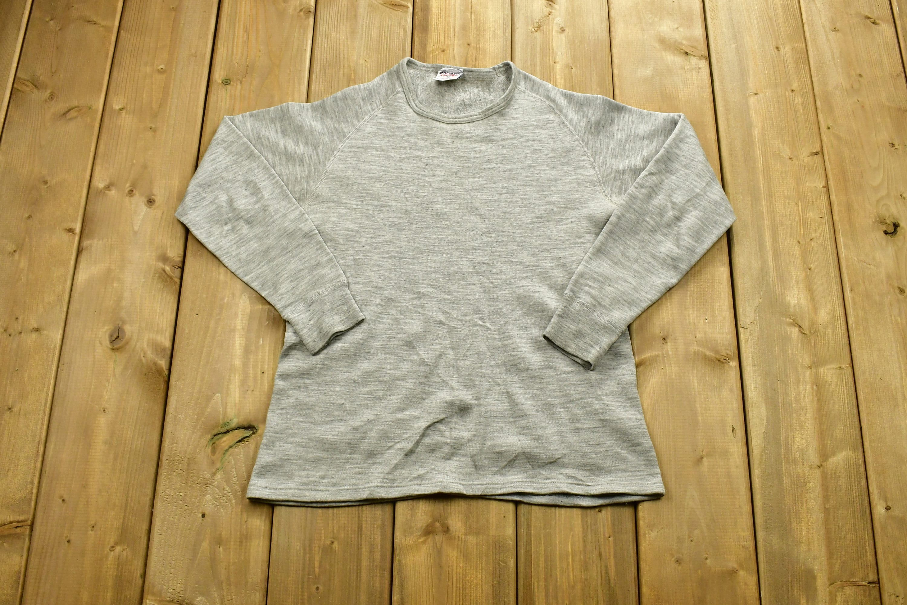 Vintage 1990's Jamari Thermolactyl Blank Thermal Crewneck Sweatshirt  90s Crewneck  Souvenir  Athleisure  Undershirt  Made In USA