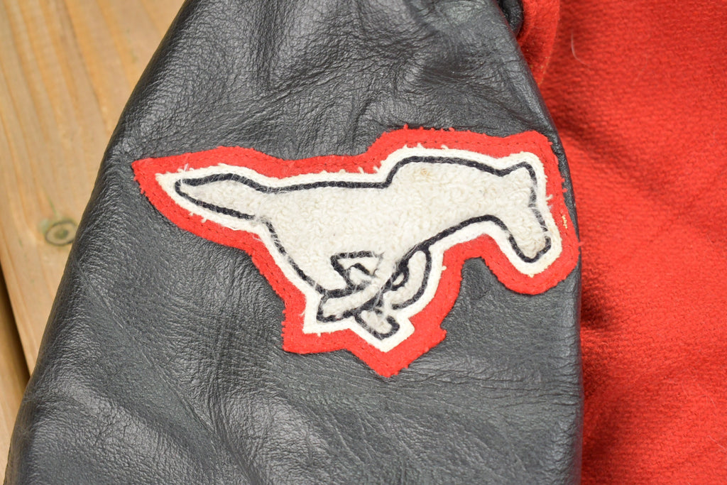Vintage 2000 Munster Mustangs DeLong Leather Varsity Jacket