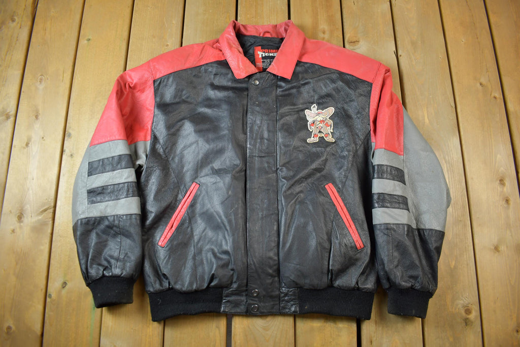 Vintage 1990s University of Las Vegas Rebels Collegiate NCAA Leather Jacket