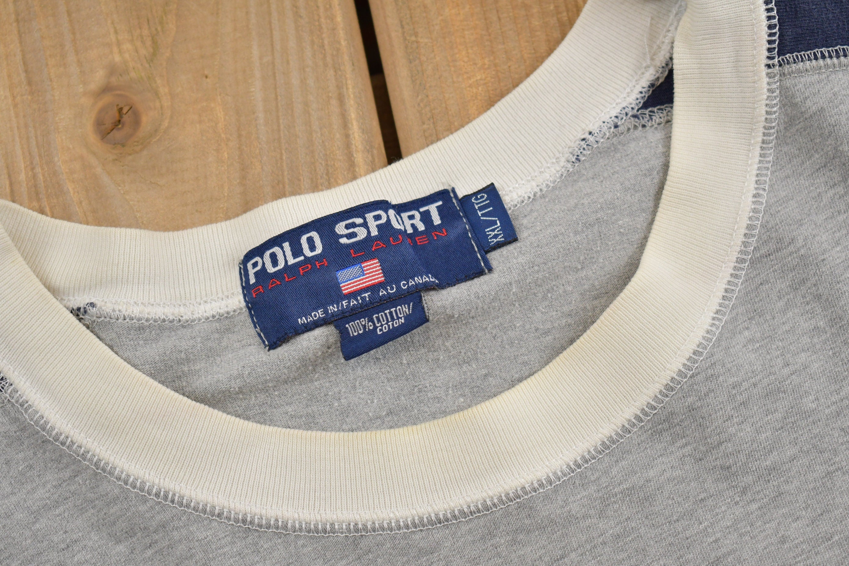 Vintage 1990s Polo Sport Ralph Lauren Flag T Shirt