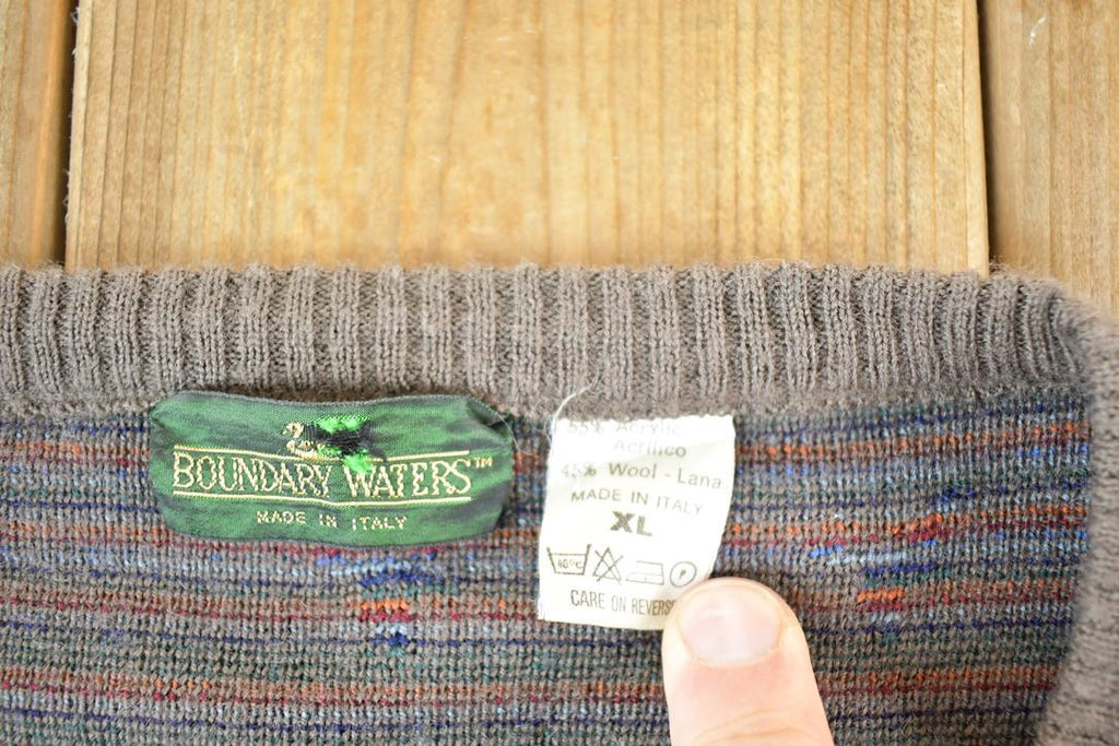 Vintage 1990s Boundary Waters Wool Knit Sweater Mens S