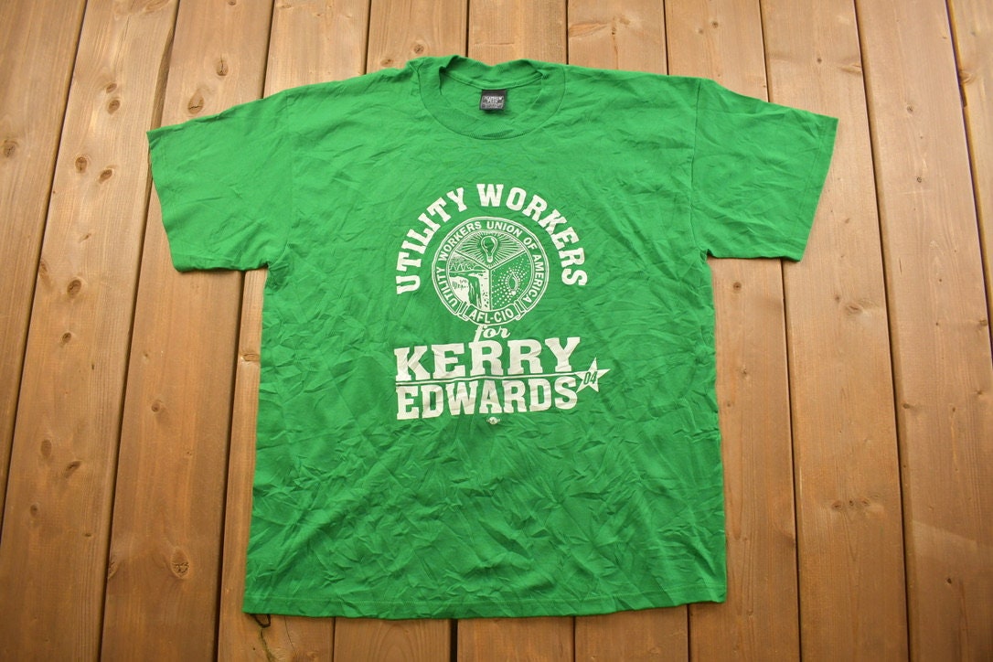 Vintage 1990s Kerry Edwards Graphic T Shirt