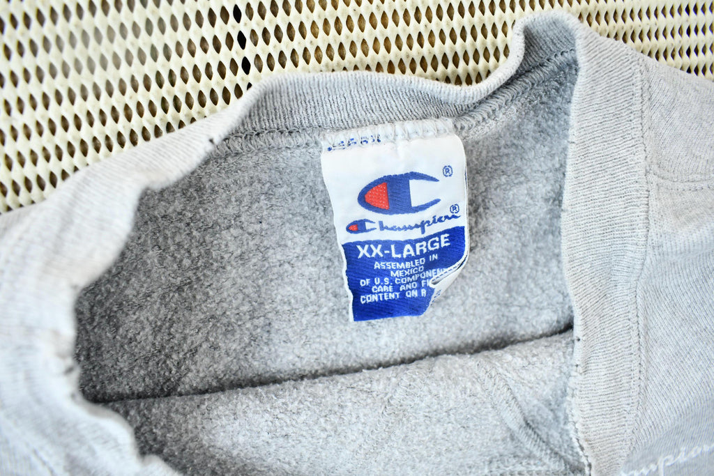 Vintage 1990s Champion Mini Logo Grey Crewneck Sweatshirt