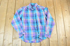 Vintage 1990s Woolrich Woman Plaid Button Up Shirt