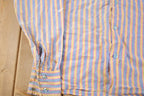 Vintage 1970s Guardsman Formal Striped Button Up Long Sleeve Shirt /