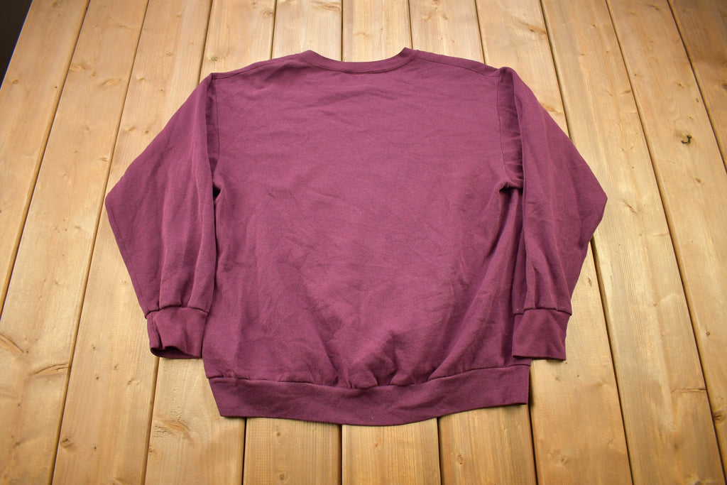 Vintage 1990s Osage River Blank Burgundy Crewneck Sweatshirt