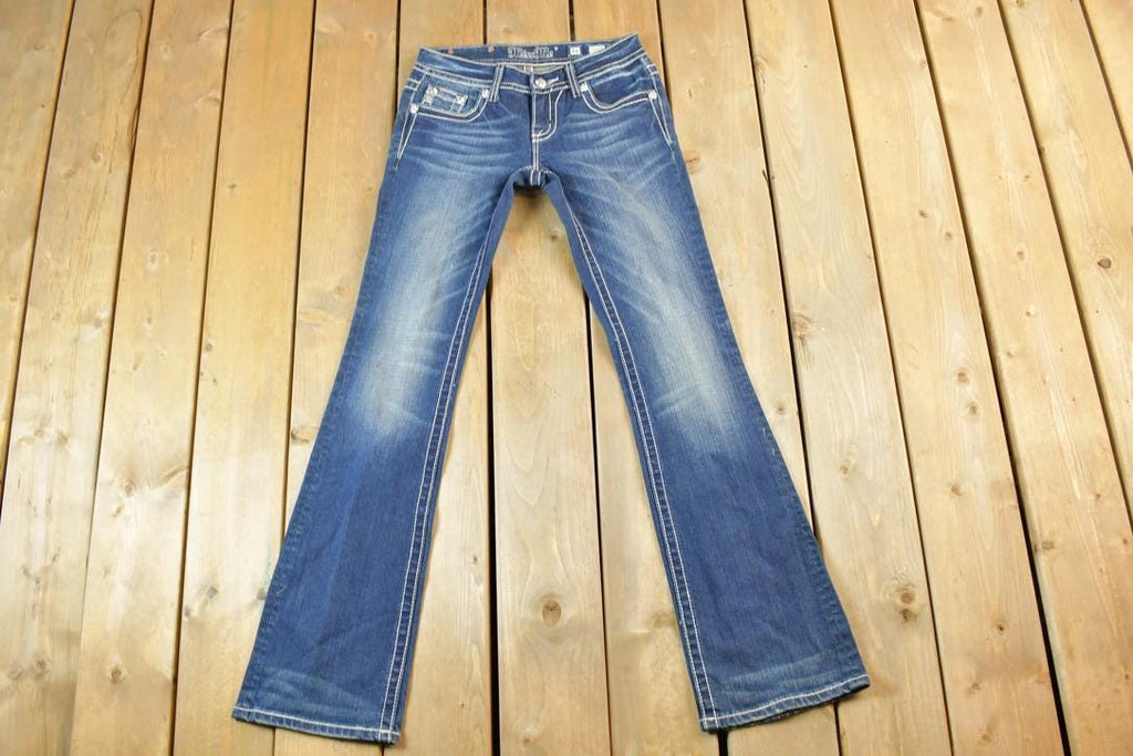 Vintage Y2K Miss Me Bedazzled Low Rise Jeans Size 26x31