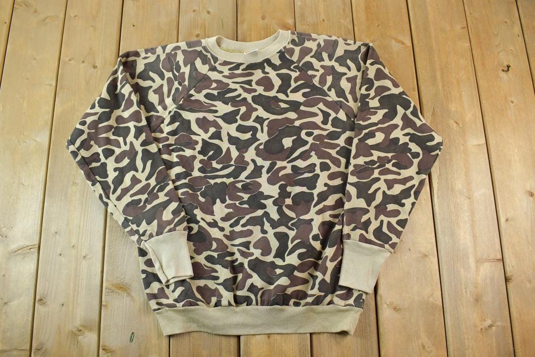 Vintage 1990s Camo Crewneck Sweatshirt