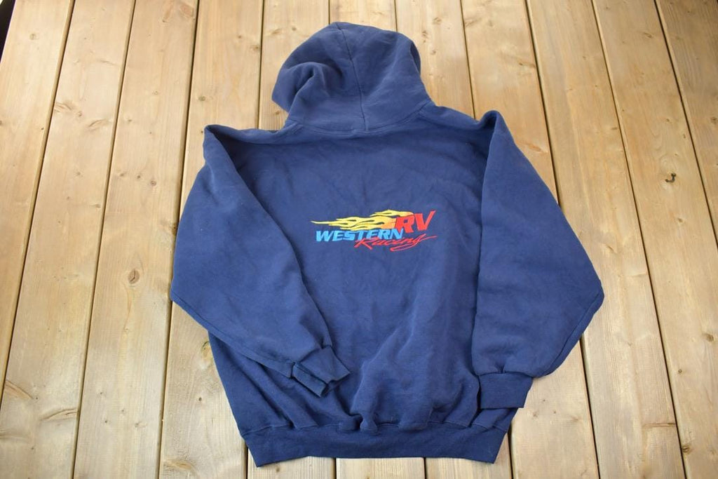 Vintage 1990s Western RV Racing Russell Heavyweight Hoodie Sweatshirt