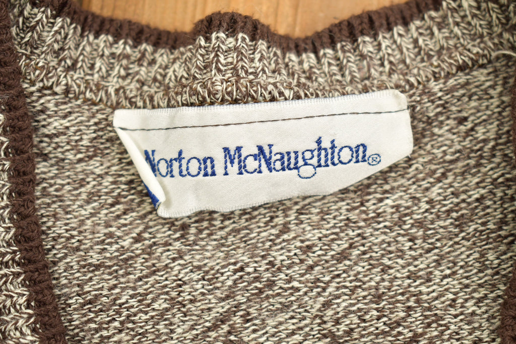 Vintage 1980s Norton McNaughton Knit Cardigan Sweater Vest