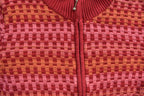 Vintage 1990s Christopher & Banks All Over Print Full Zip Knitted Sweater