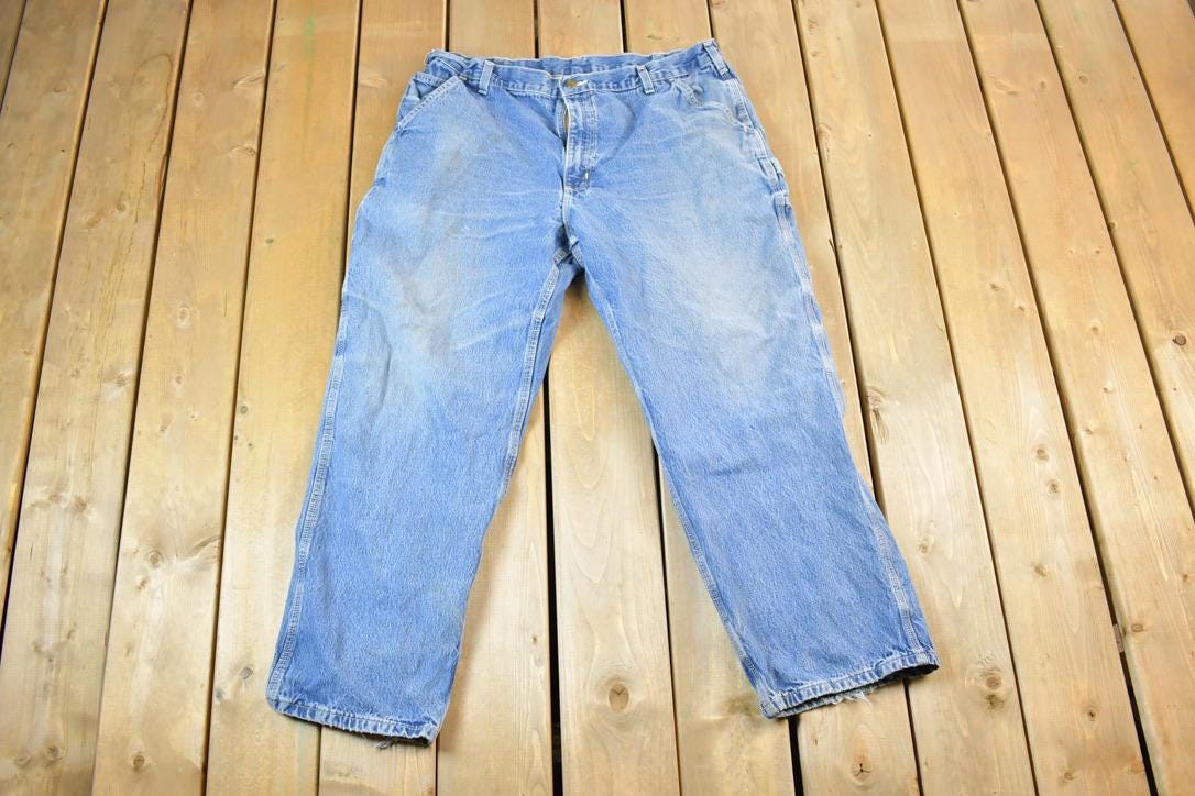 Vintage 1990s Carhartt Denim Work Jeans Size 40 x 30
